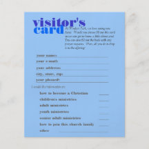 visitor's card custom flyer