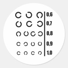 Visual test stickers