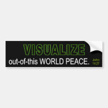 VISUALIZE OOTW PEACE 3 BUMPER STICKERS