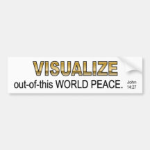 VISUALIZE OOTW PEACE BUMPER STICKERS