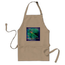 Vivid blue fish Kitchen Apron