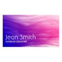 Vivid Colorful Clouds Interiors Business Card