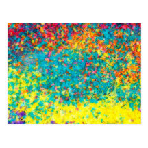 Vivid colours abstract postcard