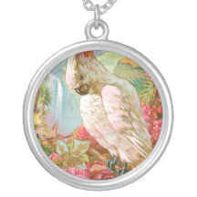 Vivid Flowers and a Cockateil Jewelry