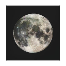 Vivid Image of the Moon Canvas Print