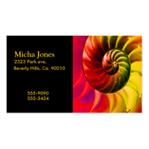 Vivid Seashell Swirly In Techno Colour Business Card Templates