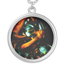 Vivid Shadows Abstract Necklace