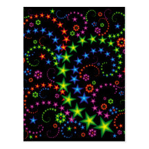 vivid stars composition postcards