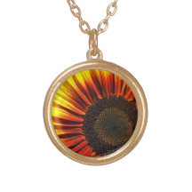 Vivid Sunflower Closeup Necklace