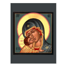 Vladimir Mother of God Prayer Card Post Cards