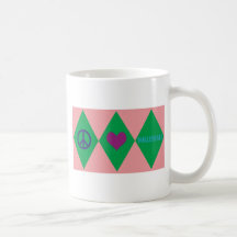 Volleyball Argyle Coffee Mugs