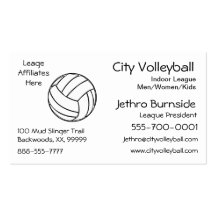 Volleyball Business Card Templates