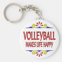 Volleyball Makes Life Happy Key Chain