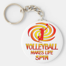 Volleyball Spins Key Chain