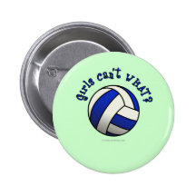 Volleyball Team Gifts - Blue Button