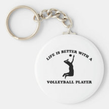 Volleyball Vector Designs Keychains