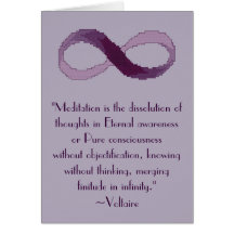 Voltaire Meditation Infinity Quote Notecard
