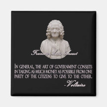 Voltaire on the Art of Government Fridge Magnet