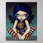 Voodoo in Blue gothic fairy Art Print