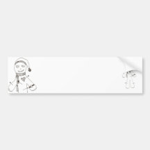 Voodoo Pincushion Bumper Sticker