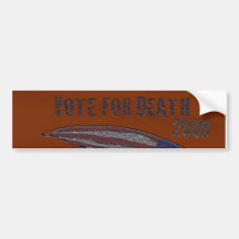 Vote4Death ( Grim Reaper ) Bumper Sticker