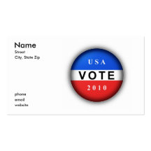 Vote 2010 business card template