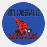 Vote Conservative Round Stickers