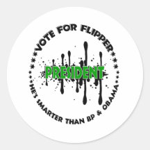 VOTE FOR FLIPPER STICKER