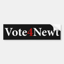 Vote for Newt Bumper Sticker