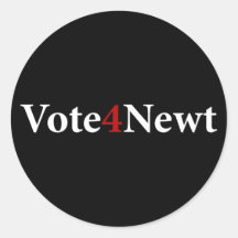 Vote for Newt Round Stickers
