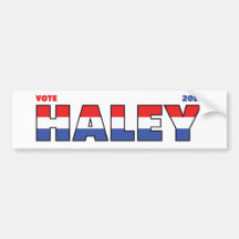 Vote Haley 2010 Elections Red White and Blue Bumper Sticker