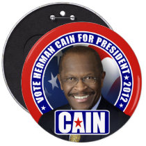 Vote Herman Cain 2012 buttons