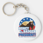 Vote Honey Badger For President Keychains