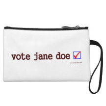 "Vote Jane Doe" Mini Clutch Wristlet Clutches