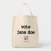 "Vote Jane Doe" Tote Canvas Bags