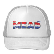 Vote Mead 2010 Elections Red White and Blue Mesh Hat