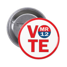 Vote Mitt Romney 12 Button