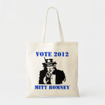VOTE MITT ROMNEY 2012 CANVAS BAG