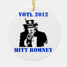 VOTE MITT ROMNEY 2012 ORNAMENT