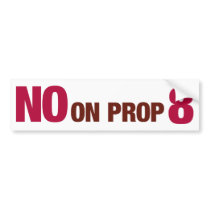 Vote No on California Proposition 8 Bumper Stickers
