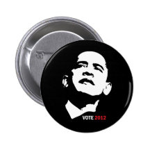 Vote Obama 2012 Black Button