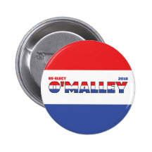 Vote O'Malley 2010 Elections Red White and Blue Pins