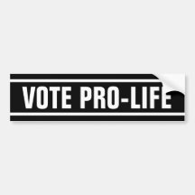Vote Pro-Life Bumper Sticker