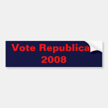 Vote Republican 2008 Bumper Stickers
