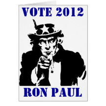 VOTE RON PAUL 2012 GREETING CARD
