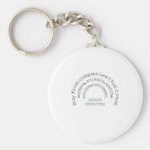 Vote With Your Dollar:  Organic Revolution Keychains