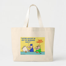 voter apathy increase who cares tote bag