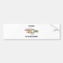 Voting Is In My Genes (DNA Replication) Bumper Sticker