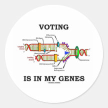 Voting Is In My Genes (DNA Replication) Stickers