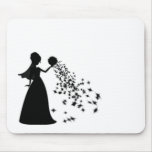 Voxeed Bride Silhouette Black Glitter Mousepad
